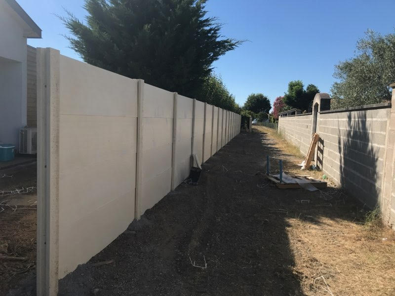 80ml Clôture Béton Lisse Ht 2m00 Ton Pierre