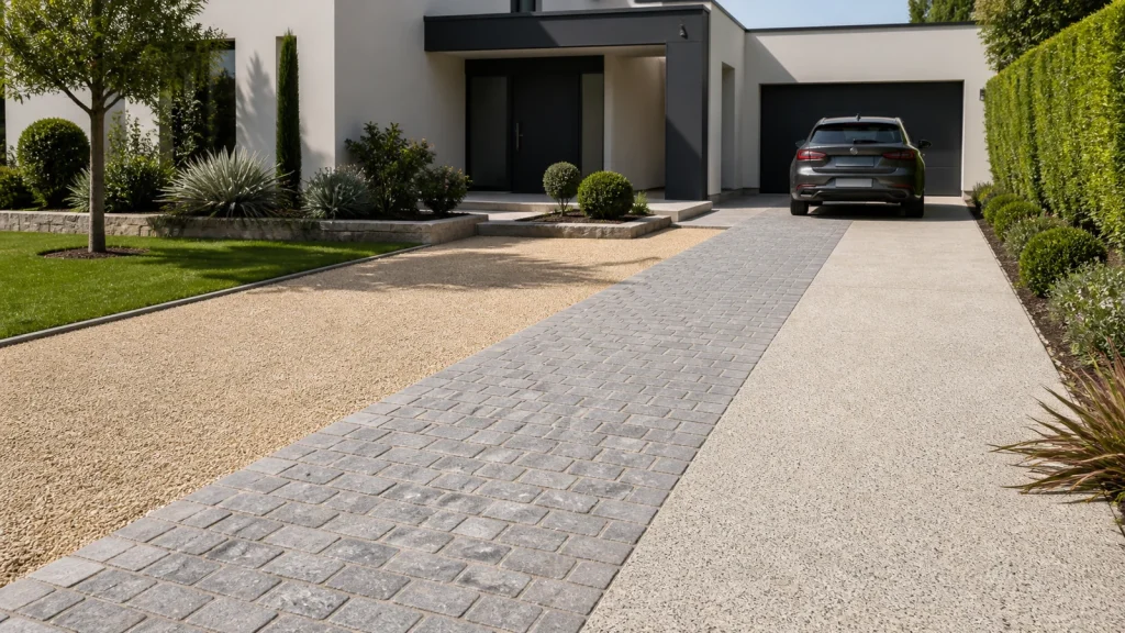 Comparaison de revêtements pour une allée carrossable