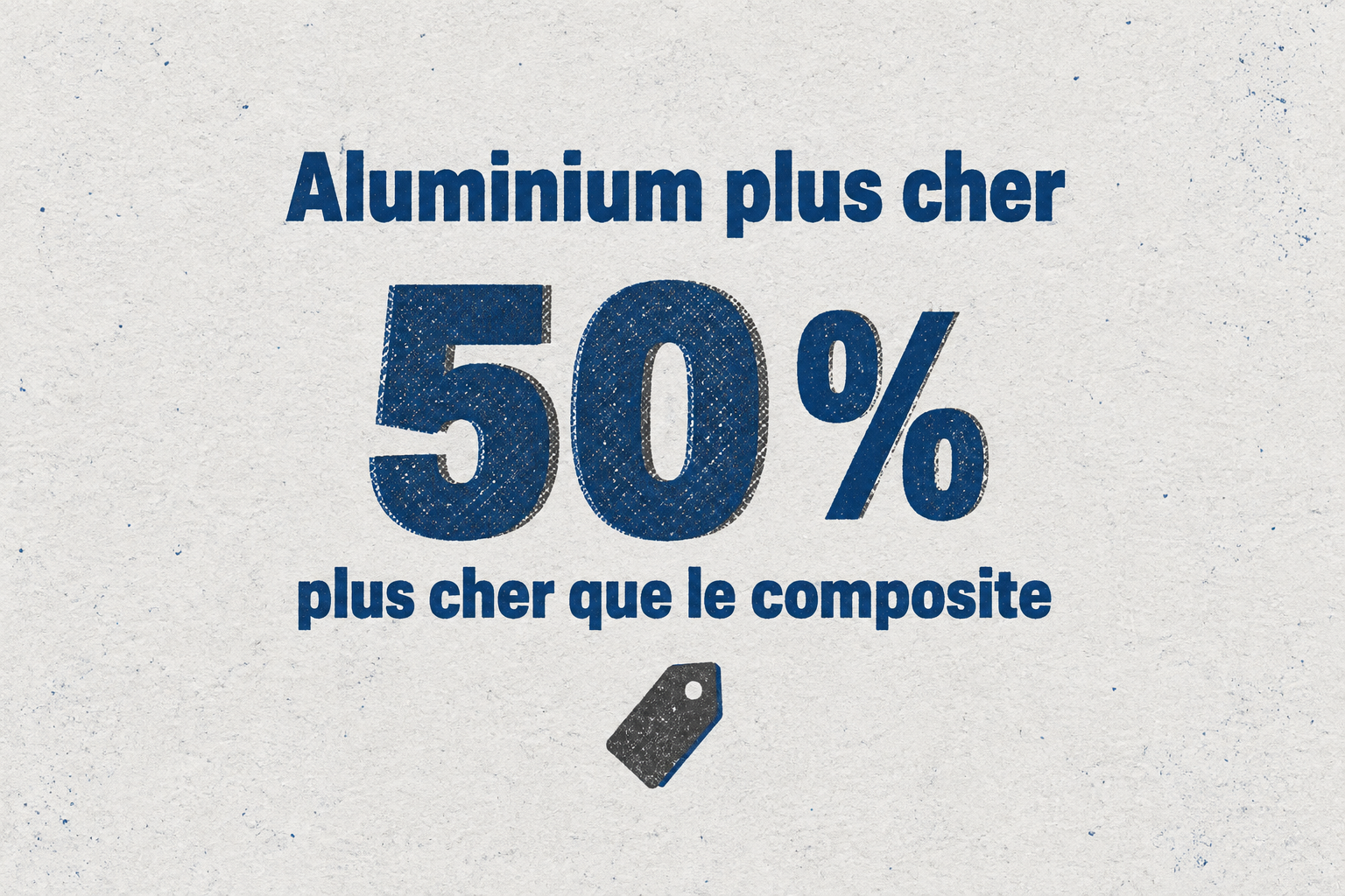 Chiffre unique : une lame en aluminium coûte 50 % de plus qu'une lame composite.