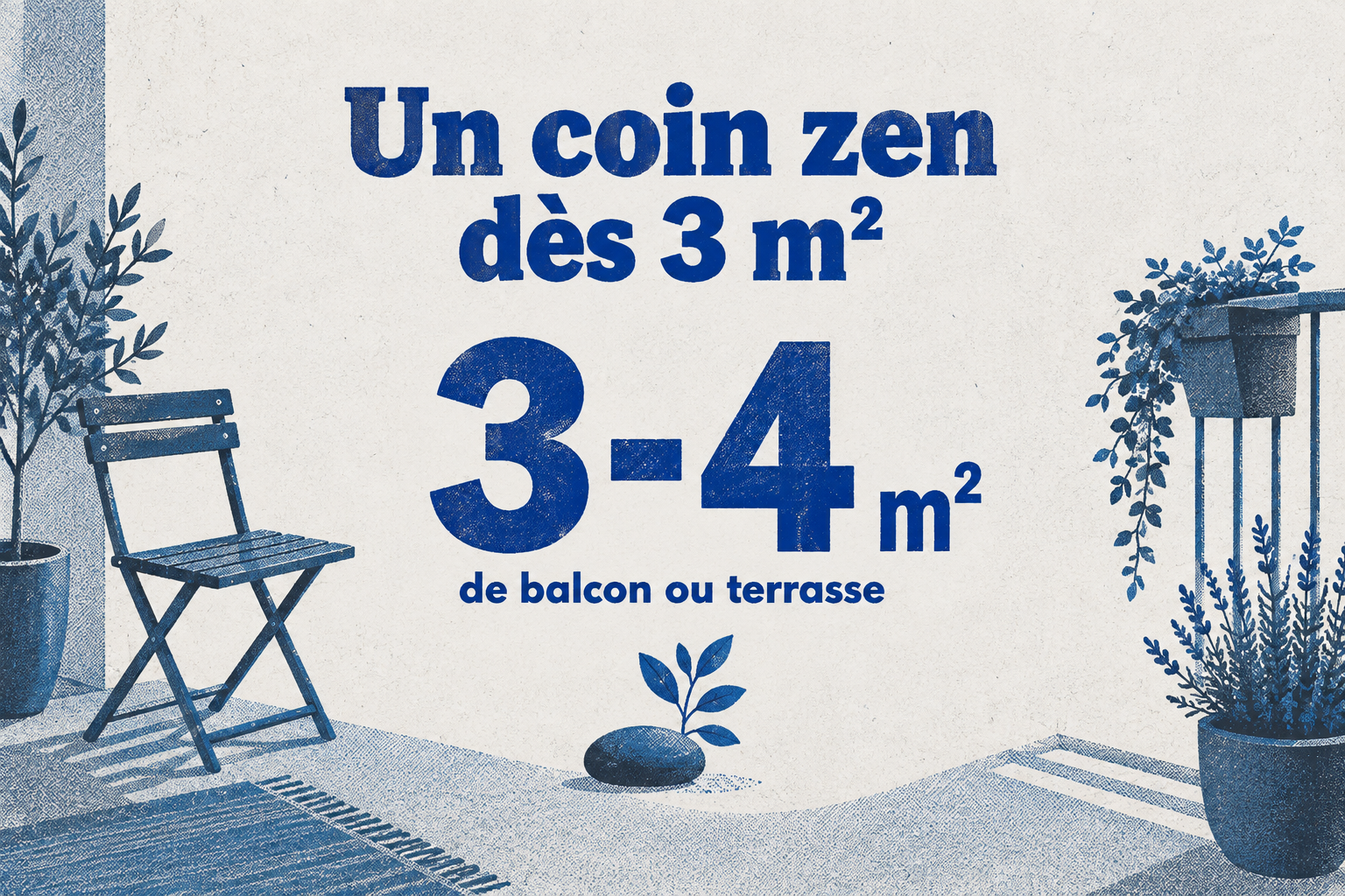 Un coin zen se pose dès 3 à 4 m² sur un balcon ou une terrasse.