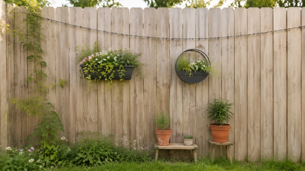 Illustration éditoriale pour l’article « Comment décorer une palissade en bois avec style »